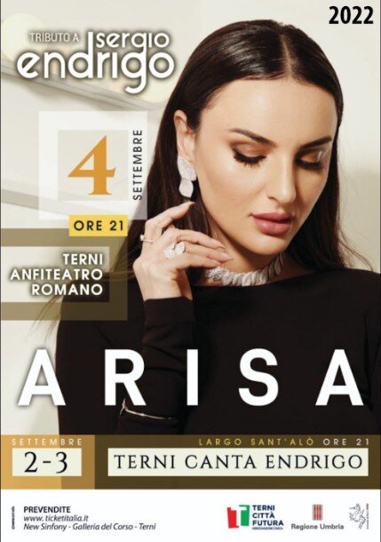 10 EDIZIONE 2022 Arisa Tributo a Endrigo Anfiteatro romano Terni Umbria 10 EDIZIONE 2022 Arisa Tributo a Endrigo Anfiteatro romano Terni Umbria