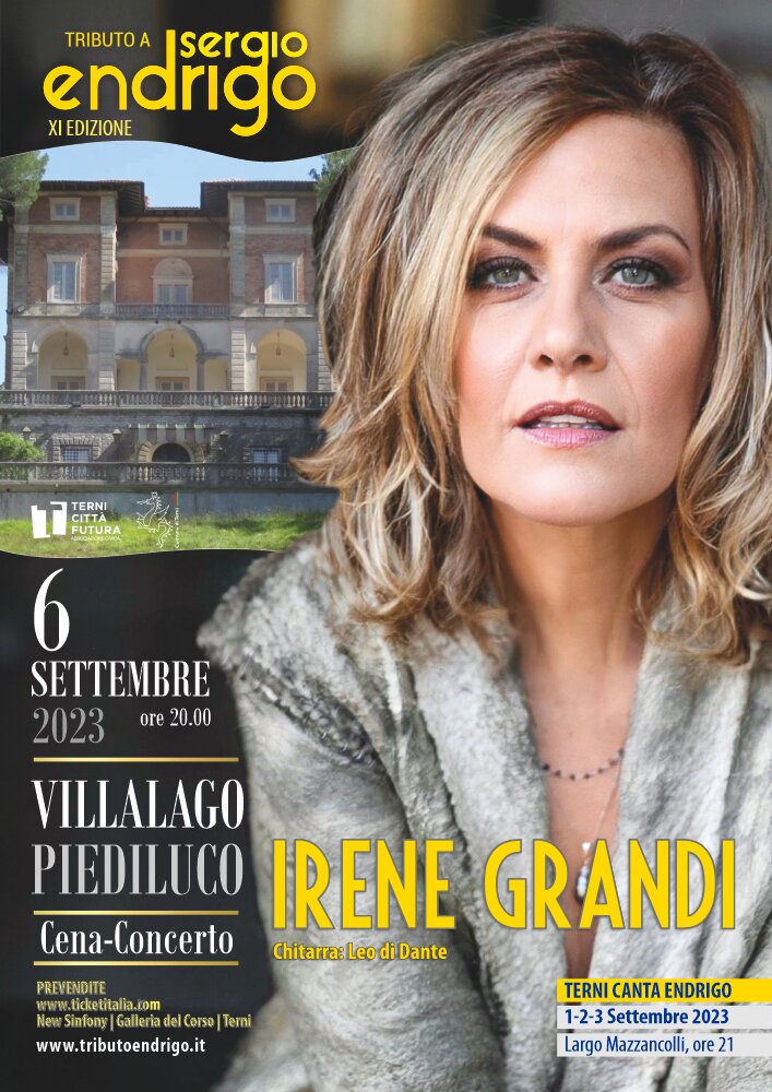Concerto Irene Grandi Piediluco Terni Umbria Tributo Endrigo 2023